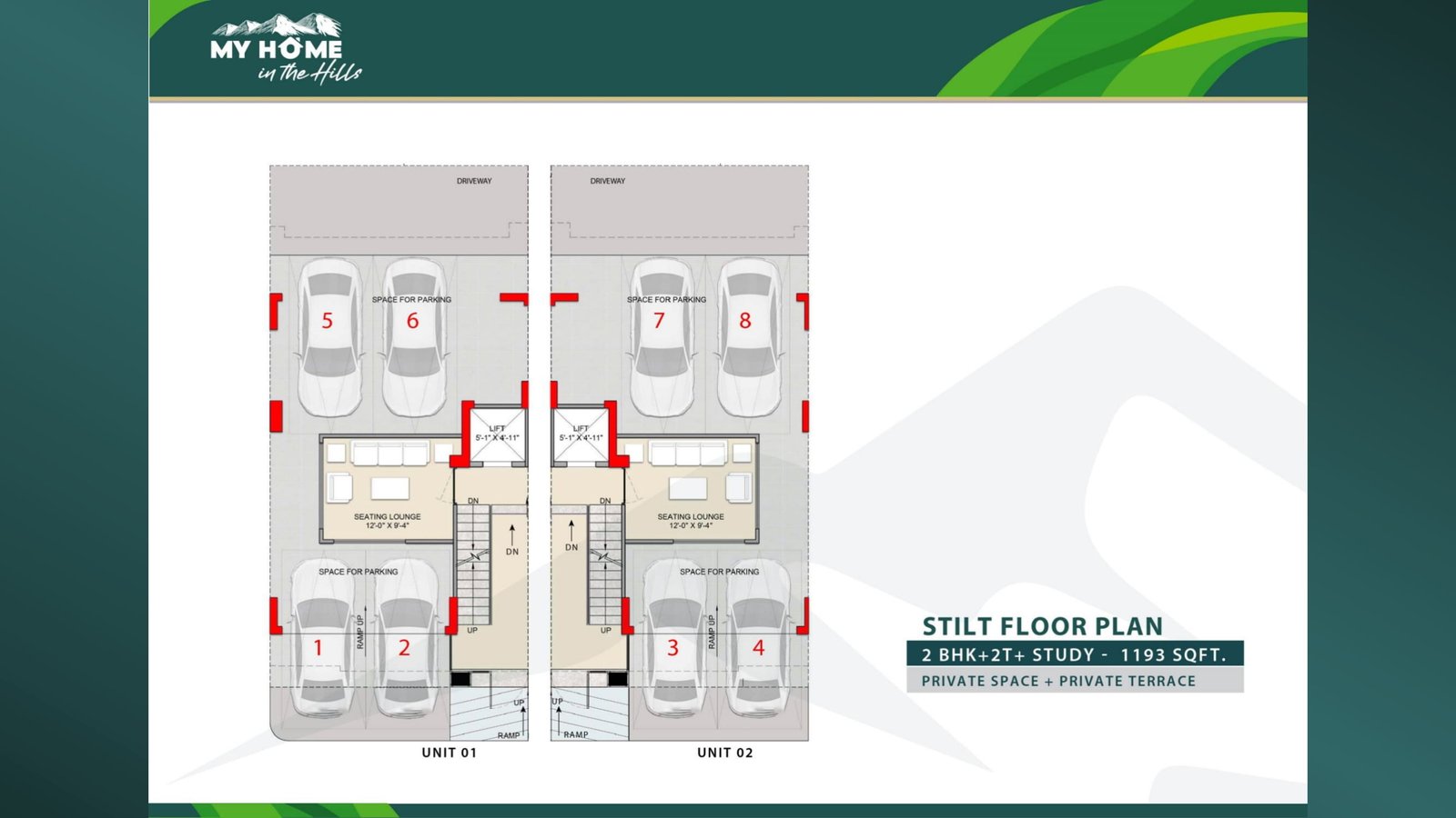M3M Antalya Hills 2.5 BHK 1193 sqft Floor Plan 2