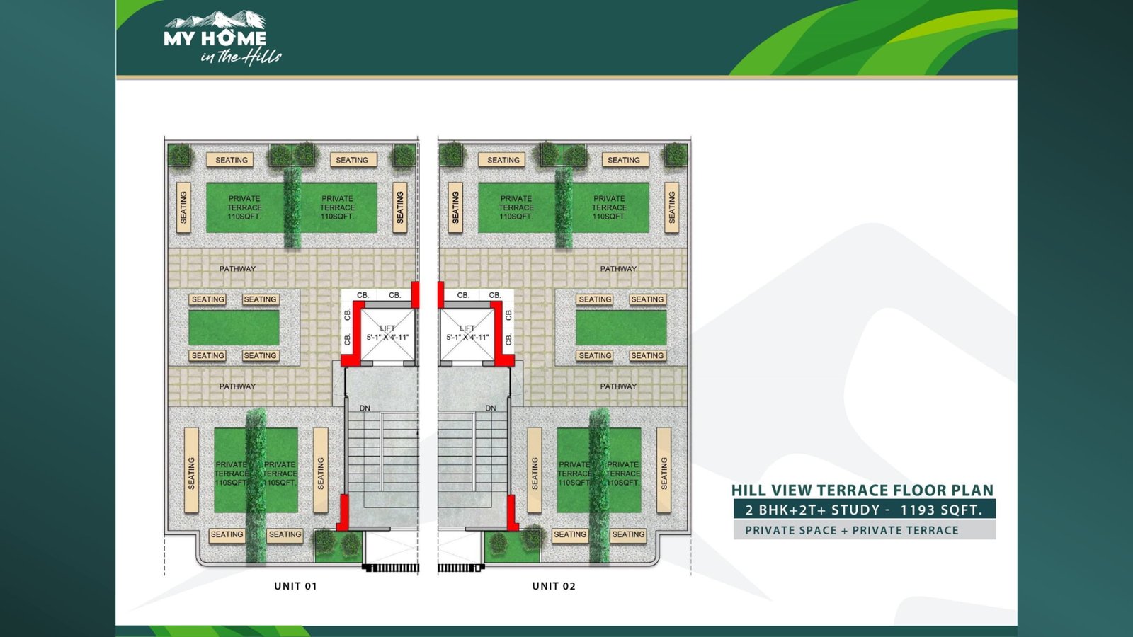 M3M Antalya Hills 2.5 BHK 1193 sqft Floor Plan 4