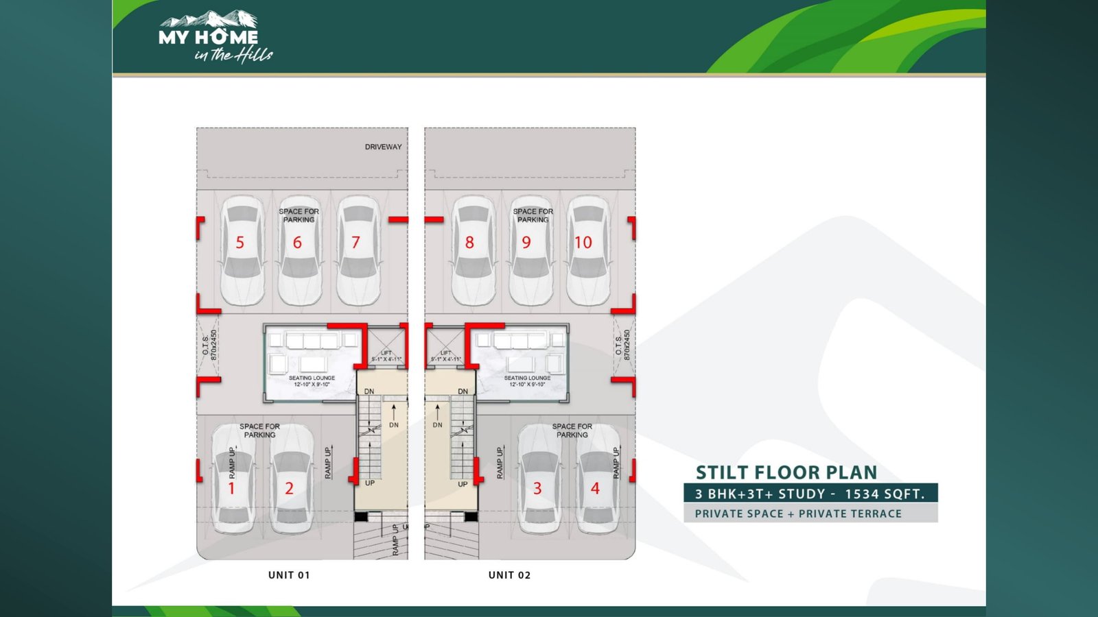 M3M Antalya Hills 3.5 BHK 1534 sqft Floor Plan 1