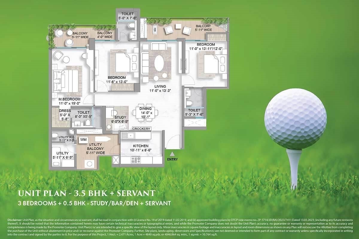 M3M Golf Hills 3.5 BHK 2090 Sq.ft