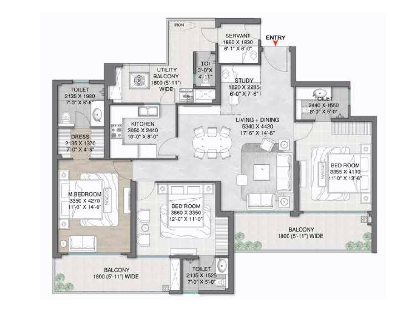 m3m-mansion-sector-113-gurgaon-floor-plan-2