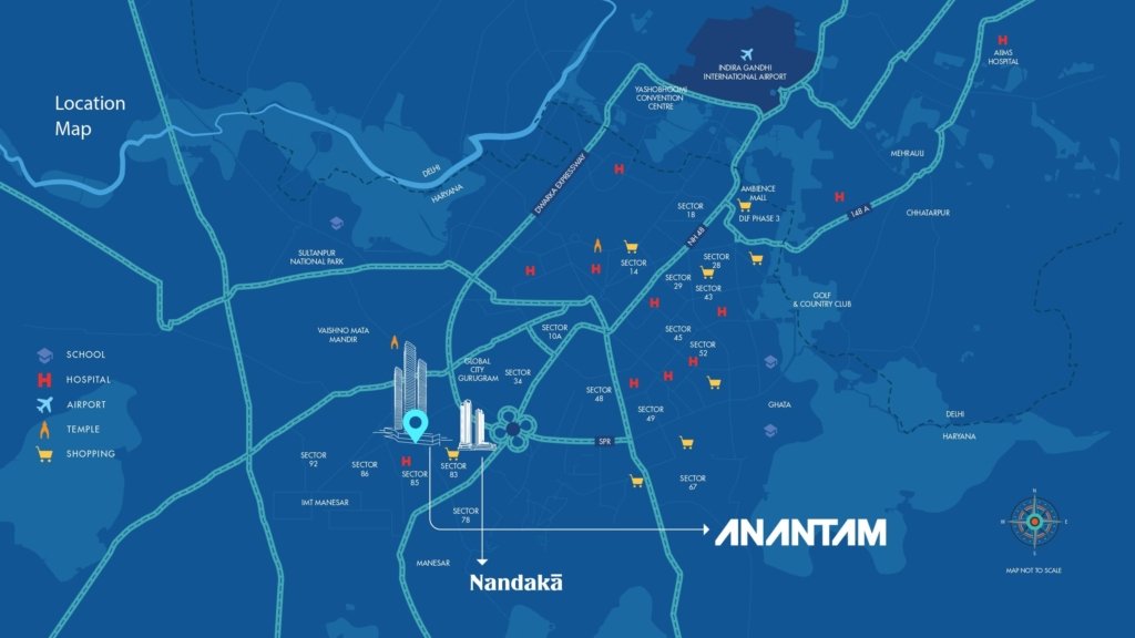 Ganga Anantam Location Map