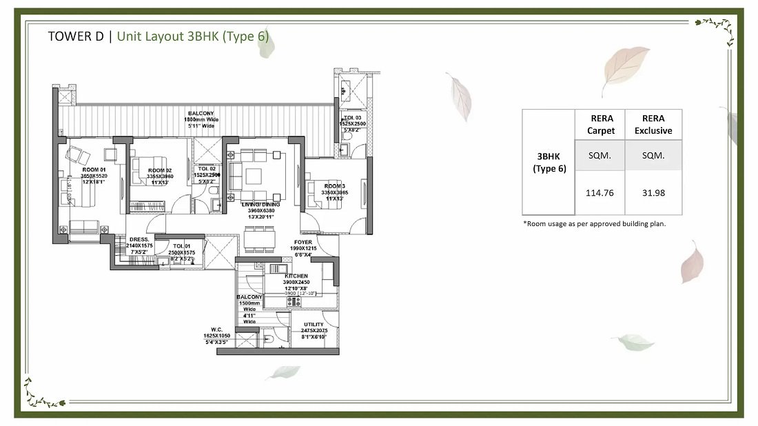 Godrej Vrikshya 3BHK Tower D