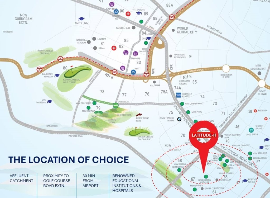 M3M Opus at M3M Merlin Location Map