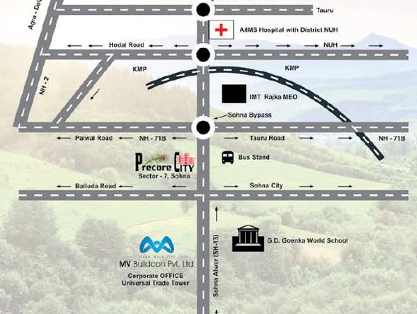MV Precore City Location Map