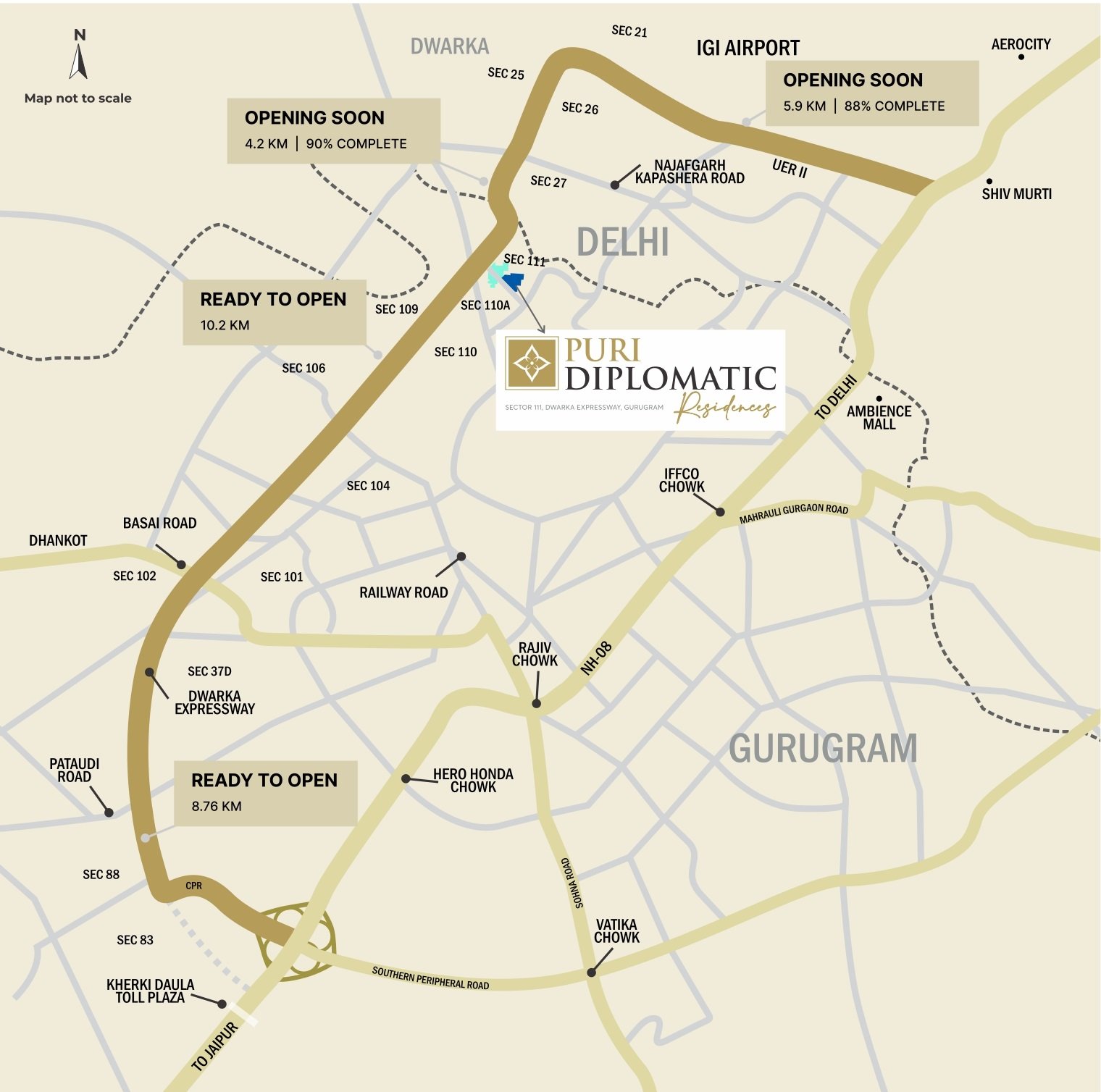 Puri Diplomatic Residences Location Map