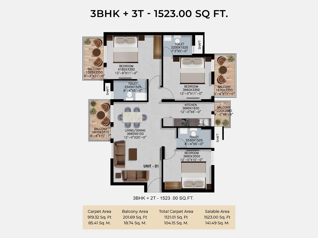 Rising Homes at DXP 92 1523-SQ-FT Floor Plan