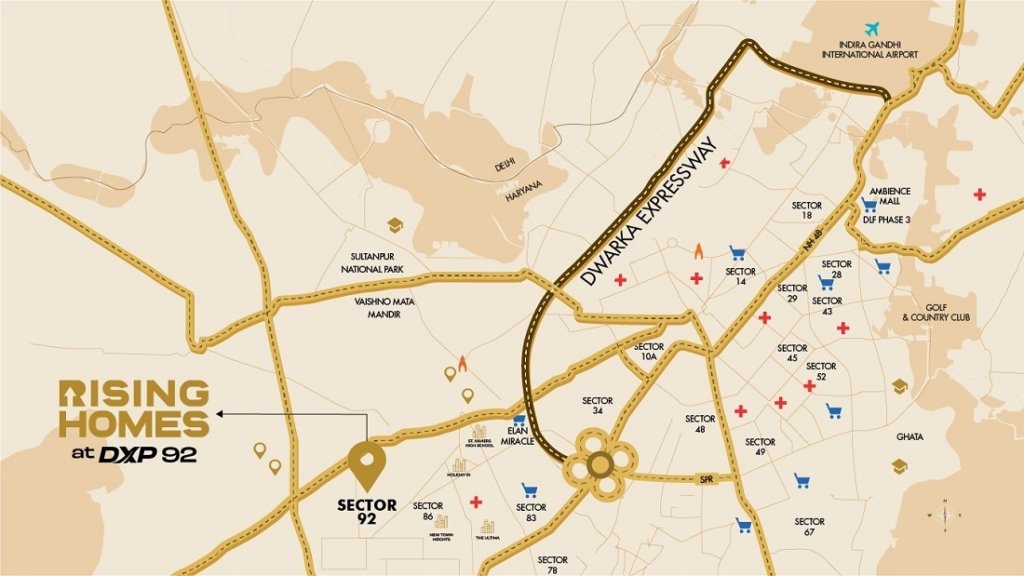 Rising Homes at DXP 92 Location Map