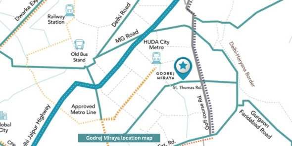 Godrej Miraya Location Map