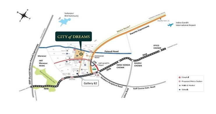JMS Sector 89 Gurgaon Location Map